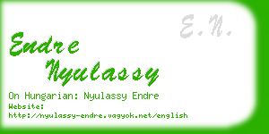endre nyulassy business card